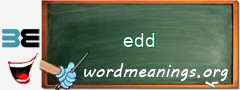 WordMeaning blackboard for edd